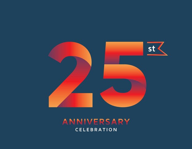 25st anniversary colorful