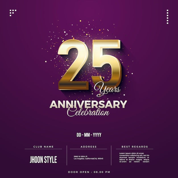 숫자의 색 조합으로 25주년