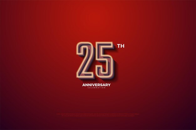 25th anniversary with milky white border