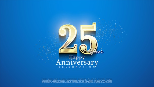 25th anniversary with white splash decoration