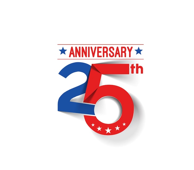 25th years anniversary celebration design