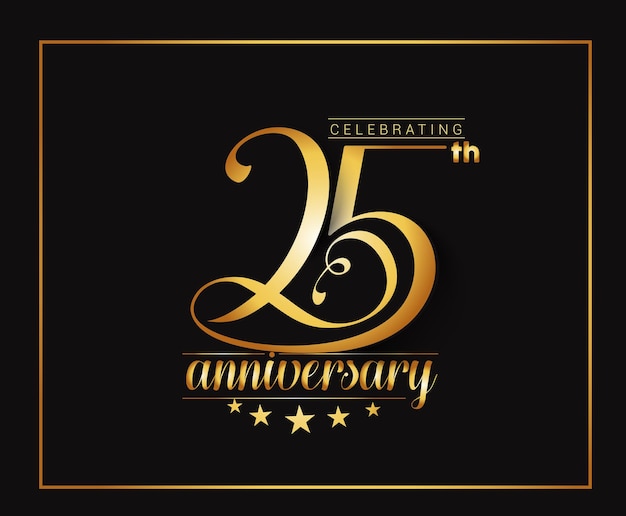 25th years anniversary celebration design.