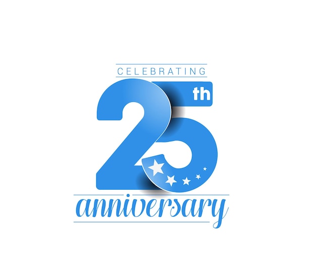 Vector 25th years anniversary celebration design.