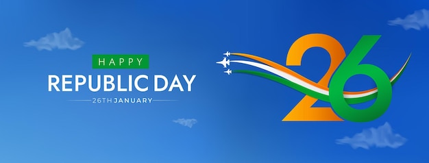 26 januari Dag van de Republiek India 74e Viering Social Media Post