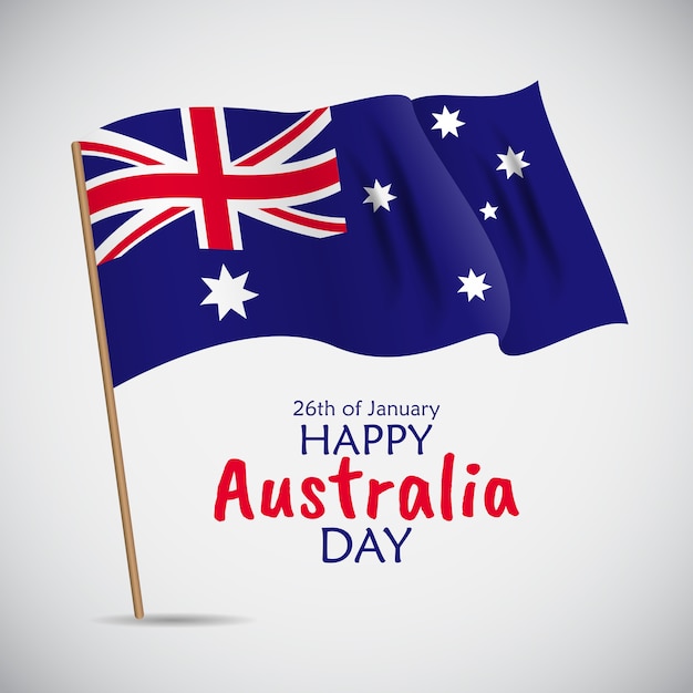 Vector 26 january happy australia day.