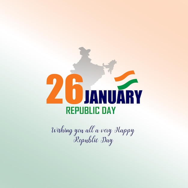 Vector 26 january indian republic illustration banner