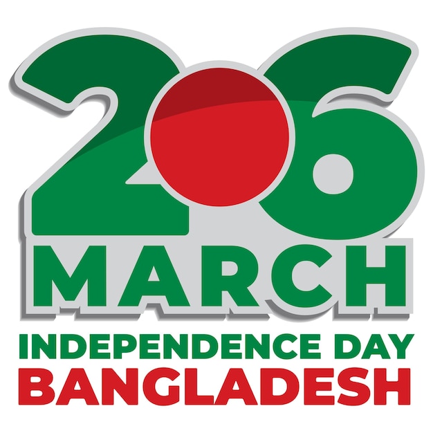 26 maart onafhankelijkheidsdag van Bangladesh logo ontwerp sjabloon