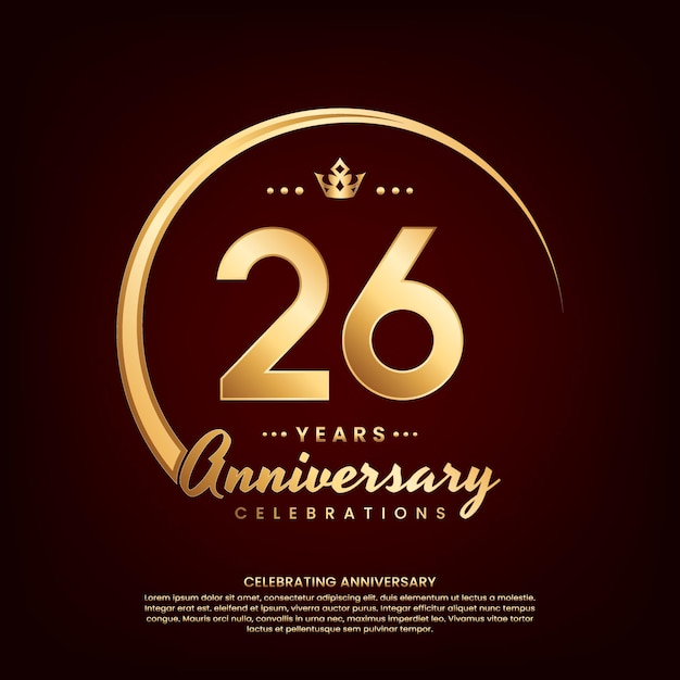 26주년 기념 템플릿 디자인