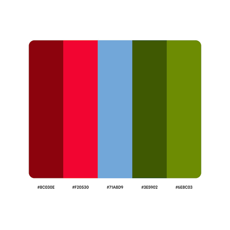 Vector 261445 hex color theme inspiration colorful christmas green red festive pink