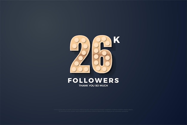 26k followers with textured numbers.