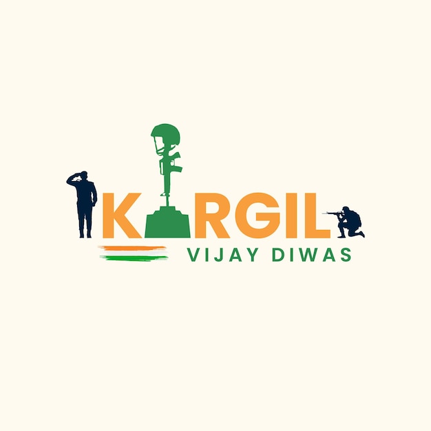 7월 26일 Kargil Vijay Diwas 디자인 컨셉, 인도 국기와 육군 소셜 미디어 포스트