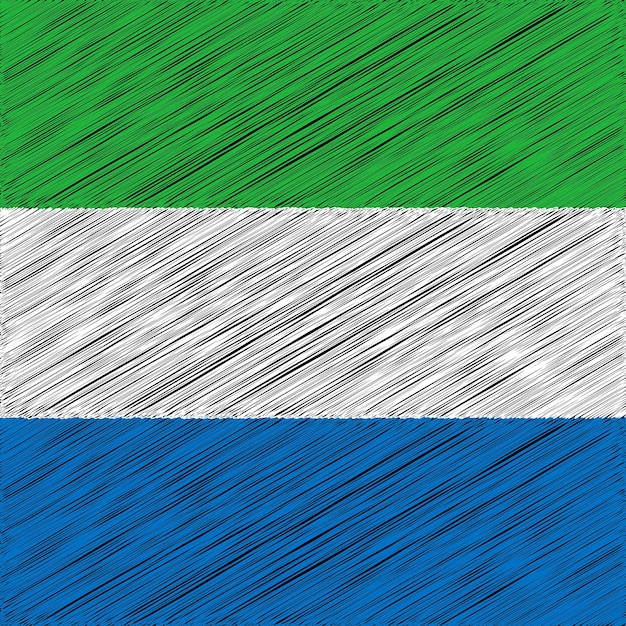 27 aprile design della bandiera del giorno dell'indipendenza della sierra leone