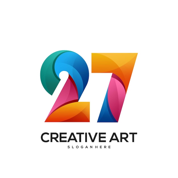 27 логотип красочный градиентный дизайн
