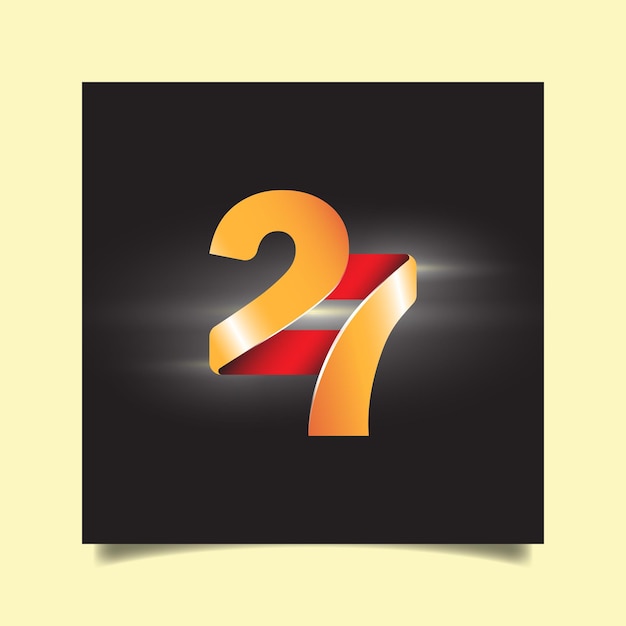 27 verjaardagslogo