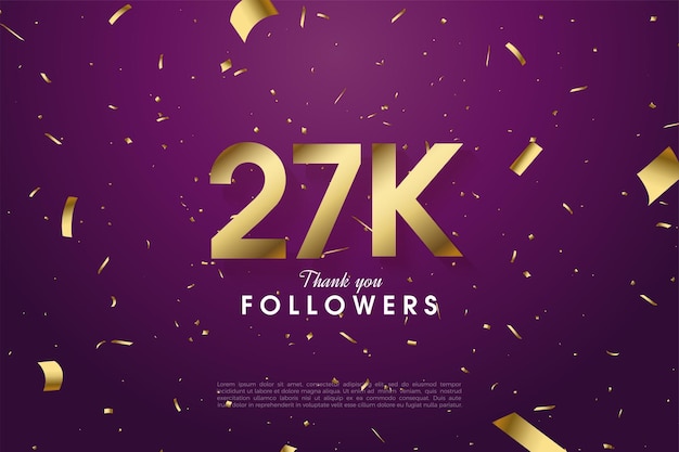 27k followers with flat gold numbers.