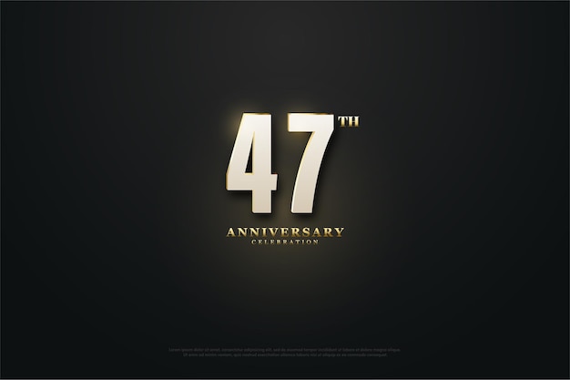 27th anniversary background with illuminated numbers illustration.