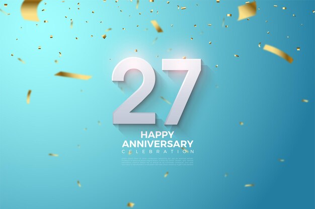 27 주년 기념 배경.