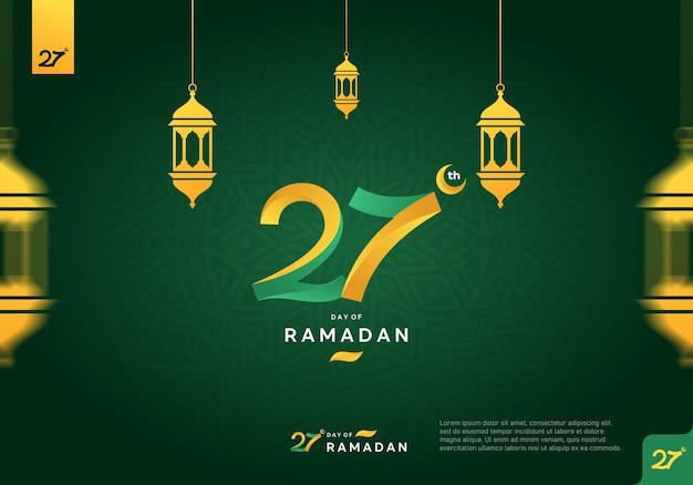 Icona del logo del 27° giorno del ramadan