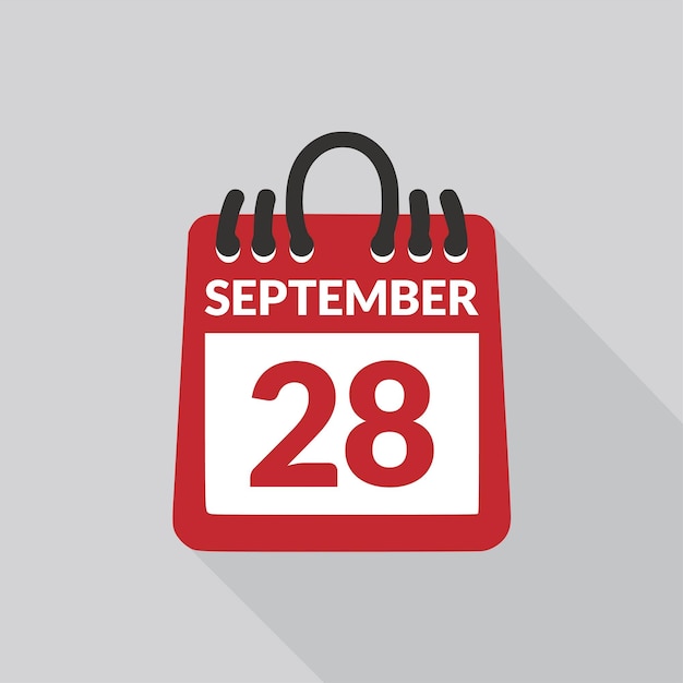 28 september Kalender icoon vector illustratie
