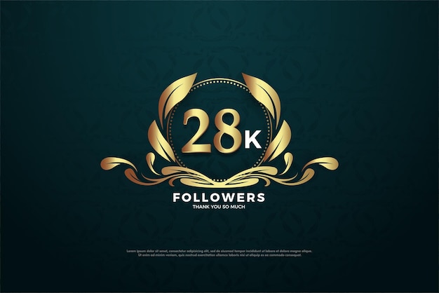 포도나무 금박 장식 삽화가 있는 28k 팔로워.