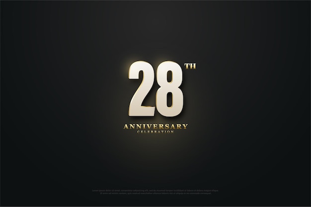 28th Anniversary background with the illuminated number