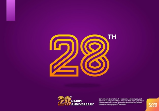 Vector 28th anniversary logotype