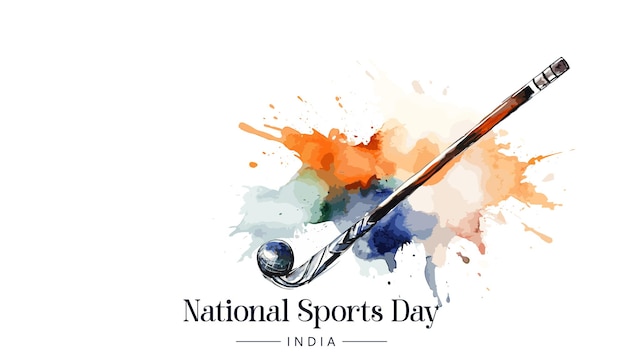 29 augustus India viert de nationale sportdag van India banner ontwerp vectorillustratie