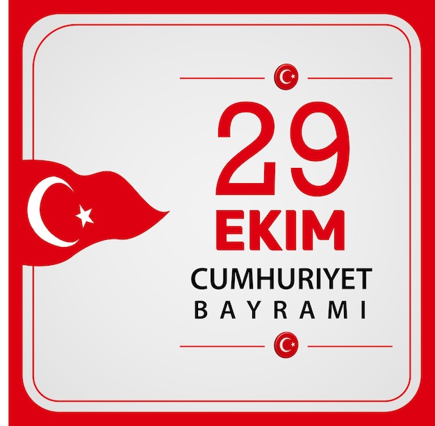 29 ekim cumhuriyet bayrami kutlu olsun. traduzione 29 ottobre festa della repubblica della turchia.