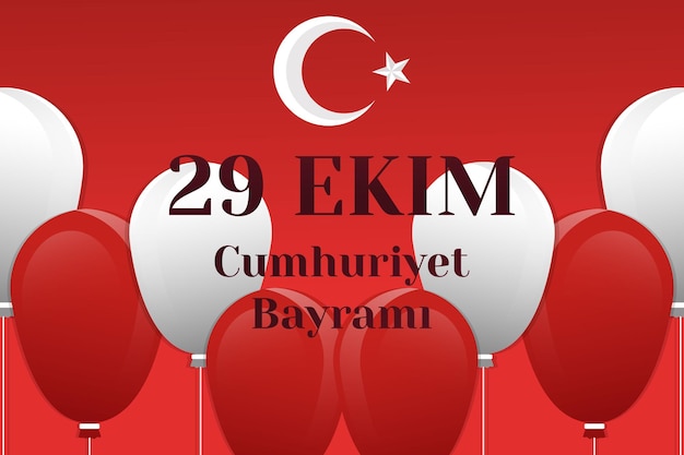 29 ekim turkse republiek dag illustratie