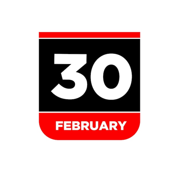 29 feb calendar day vector icon