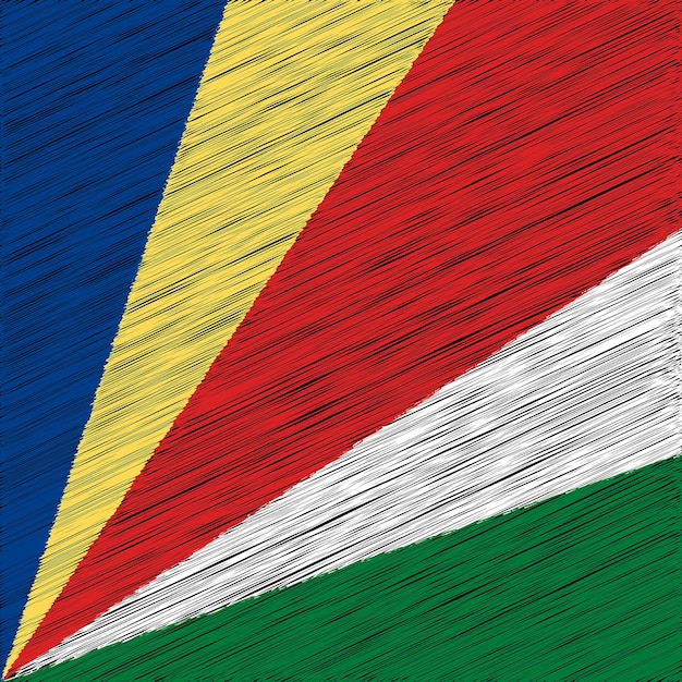 29 juni Seychellen Onafhankelijkheidsdag Vlag Ontwerp