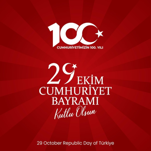 Vector 29 october republic day national sovereignty and children's day turkey republic day