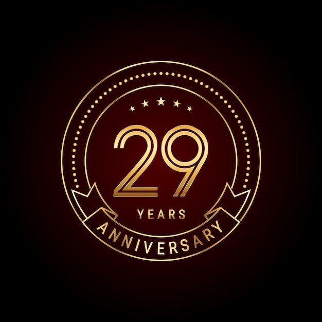 29 year anniversary template design