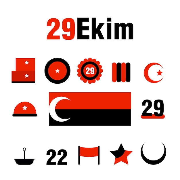 29Ekim Vector Icon set