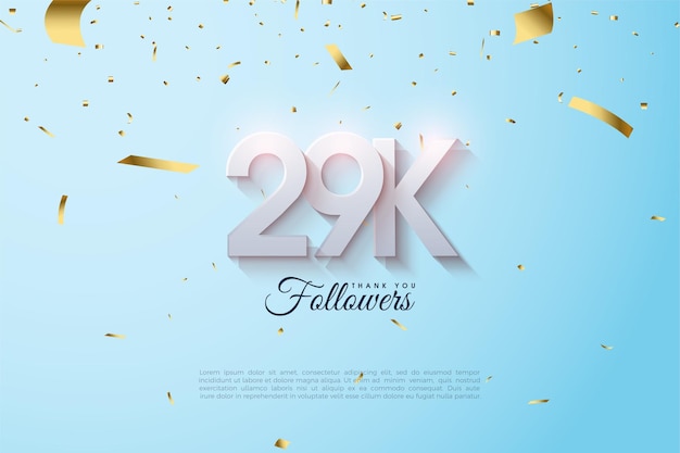 29k volgers met lichteffect over getallen.