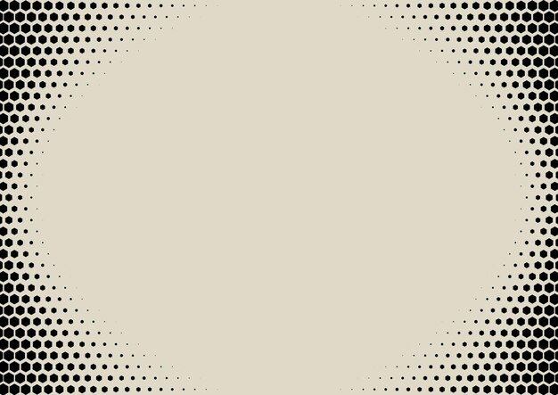 Vector 2d abstract geometric wave hex halftone pattern