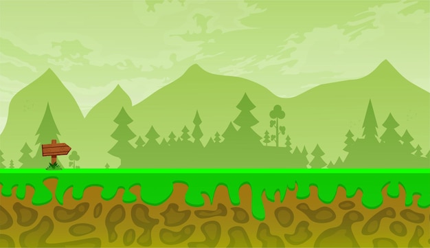 2d game art, natural landscape for games, mobile applications and computers, game background vector