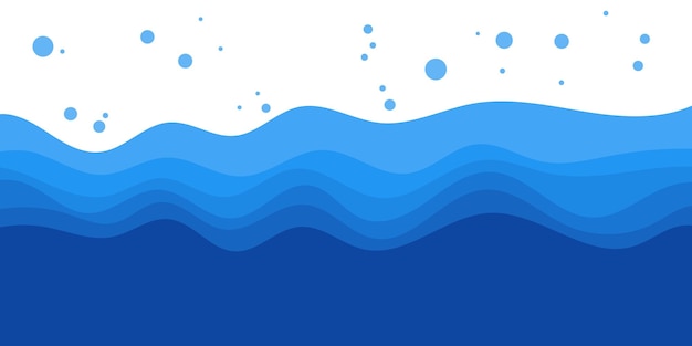 2D-golf van blauw gebogen vectorformaat abstract ontwerp met waterdrop-effecten achtergrondbehang fo