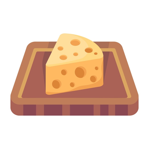 A 2d icon of a cheese board