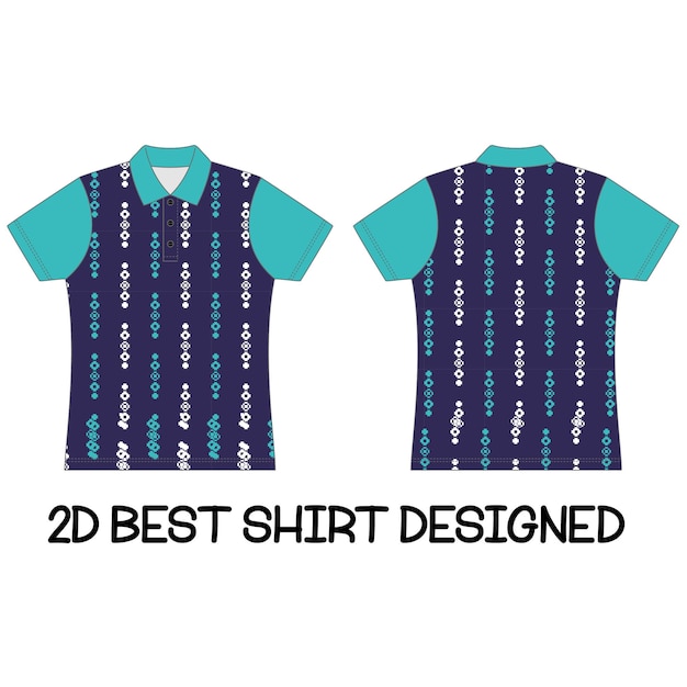 Vector 2d shirt mockup with designed