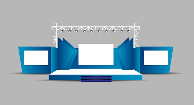 2D Stage Design Vector Illustratie voor allerlei soorten evenementen, veel meer