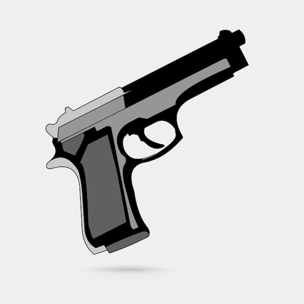 2d ベクトル 銃のイラスト