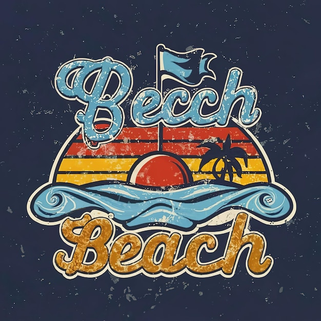 Vector 2d vector illustratie t-shirt ontwerp met lettering savanne versus havana met vlag element strand