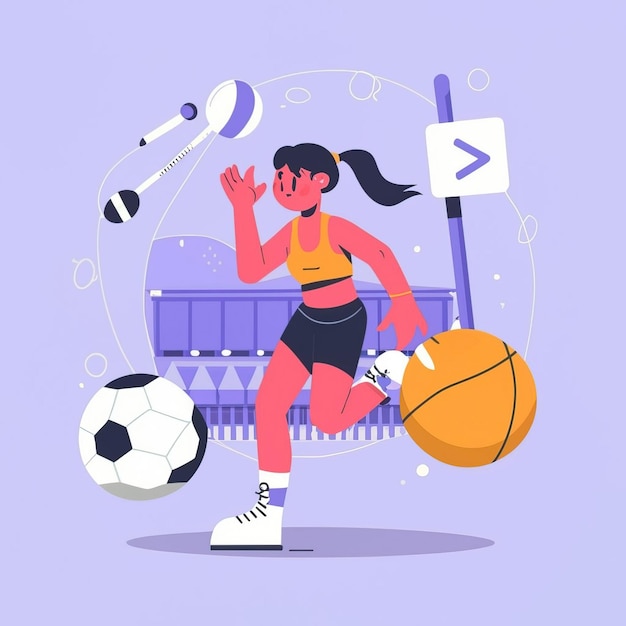 2d vector illustration sports activities and olympic games