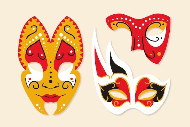 2d venetian carnival masks