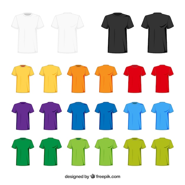 2de t-shirtcollectie in verschillende kleuren