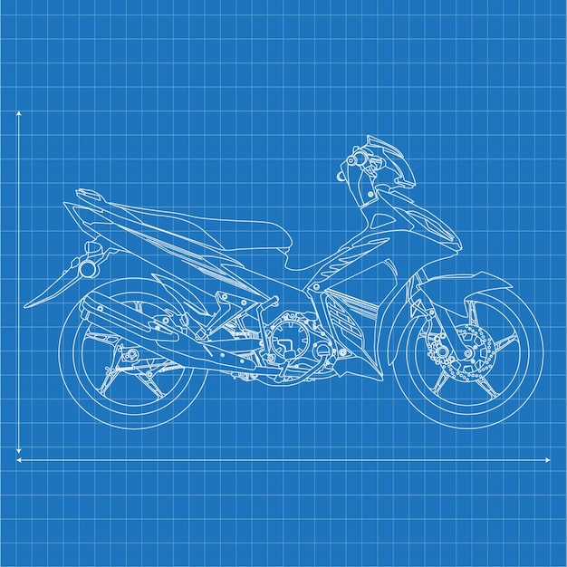 Vettore 2dmotorbike disegno standard