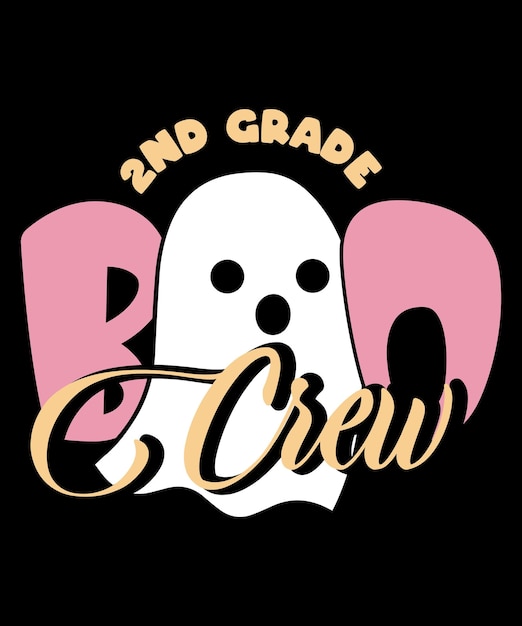 2nd Grade Boo Crew Teacher Student Funny Halloween Costume. Funny Boo Crew Halloween Costume