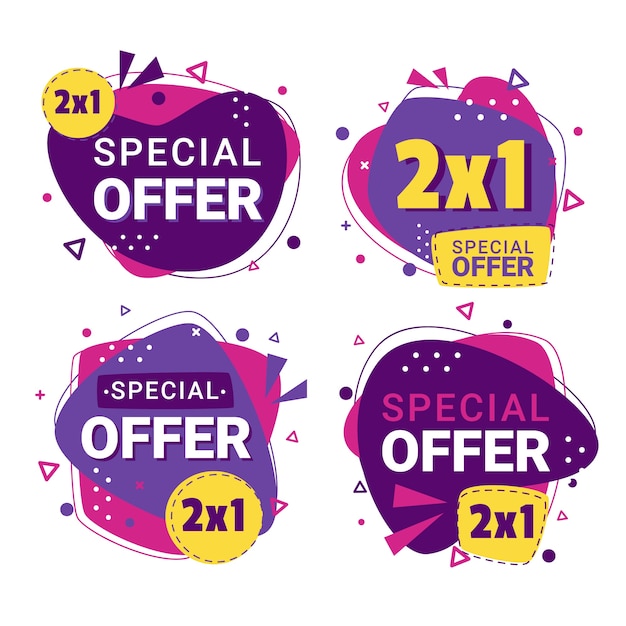 Vector 2x1 promotion labels