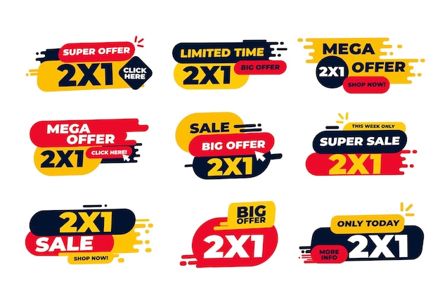 Vector 2x1 promotion labels